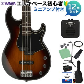 YAMAHA BB434 TBS (タバコブラウンサンバースト) ベース 初心者12点セット 【ミニアンプ付】 ヤマハ BB400シリーズ Tobacco Brown Sunburst