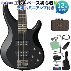 YAMAHA TRBX304 BL (ブラック) ベース 初心者12点セット 【充電式ミニアンプ付】 ヤマハ TRBX300シリーズ Black 【初心者セット】