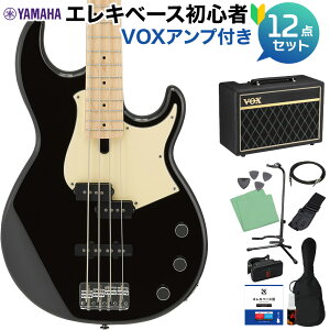 YAMAHA BB434M BL (ブラック) ベース 初心者12点セット 【VOXアンプ付】 メイプル指板 ヤマハ BB400シリーズ Black 【初心者セット】