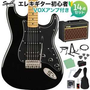 Squier by Fender Classic Vibe '70s Stratocaster HSS Black S14_Zbg yVOXAvtz GLM^[ XggLX^[ yXNC[ / XNCAz yS҃Zbgz