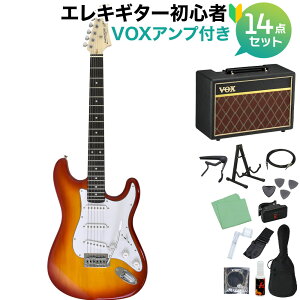 Photogenic ST-180 CS エレキギター初心者14点セット 【VOXアンプ付き】 ストラトタイプ フォトジェニック ST180 【初心者セット】