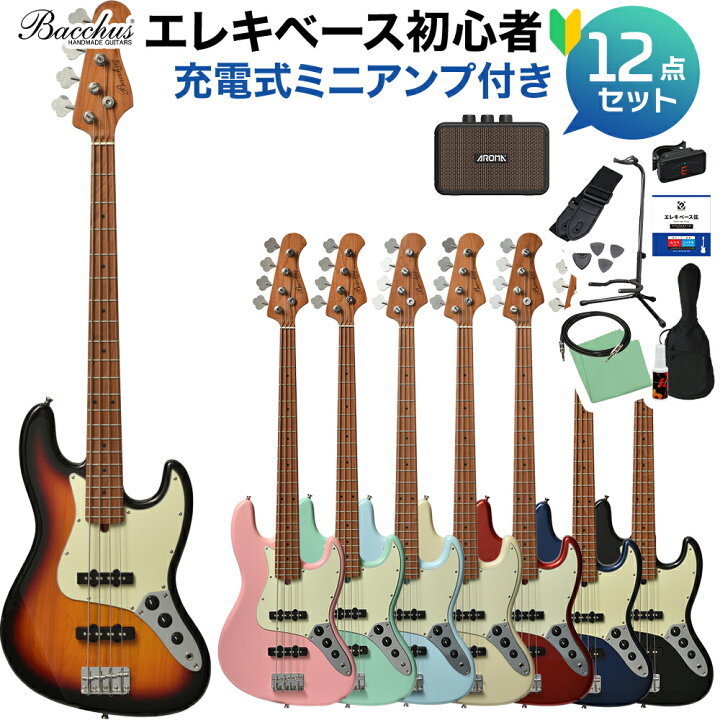 楽天市場】Bacchus BJB-1-RSM/M ベース 初心者12点セット 【充電式 