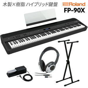 Roland FP-90X BK �d�q�s�A�m 88���� X�X�^���h�E�w�b�h�z���Z�b�g ���[�����h