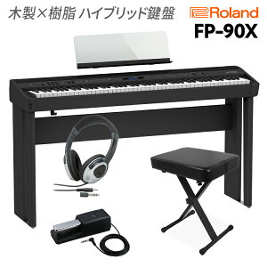 Roland FP-90X BK �d�q�s�A�m 88���� ��p�X�^���h�EX�C�X�E�w�b�h�z���Z�b�g ���[�����h