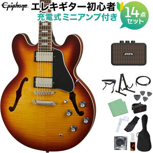Epiphone ES-335 Figured Raspberry Tea Burst GLM^[ S14_Zbg [d~jAvt Z~ARM^[ ES GstH yS҃Zbgz
