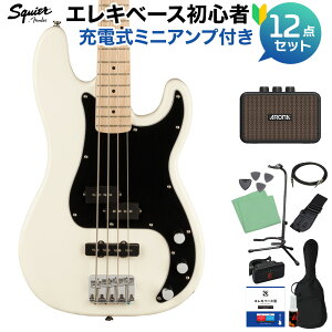 Squier by Fender Affinity Series Precision Bass PJ Maple Fingerboard Black Pickguard Olympic White x[X S12_Zbg y[d~jAvtz vVWx[X XNC[ / XNCA yS҃Zbgz