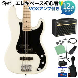 Squier by Fender Affinity Series Precision Bass PJ Maple Fingerboard Black Pickguard Olympic White x[X S12_Zbg yVOXAvtz vVWx[X XNC[ / XNCA yS҃Zbgz