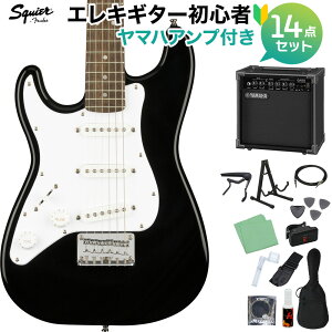 Squier by Fender Mini Stratocaster Left-Handed Laurel Fingerboard Black GLM^[S14_Zbg y}nAvtz ~jTCY XNC[ / XNCA yS҃Zbgz