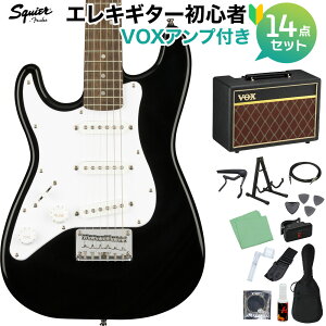 Squier by Fender Mini Stratocaster Left-Handed Laurel Fingerboard Black GLM^[S14_Zbg yVOXAvtz ~jTCY XNC[ / XNCA yS҃Zbgz