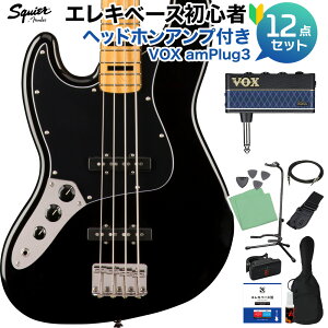 Squier by Fender Classic Vibe f70s Jazz Bass Left-Handed Black x[X S12_Zbg yamPlugtz WYx[X tgnh yXNC[ / XNCAz yS҃Zbgz