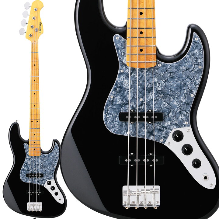 楽天市場】HISTORY HJB/m-Standard BLK Black 国産エレキベース 日本製 