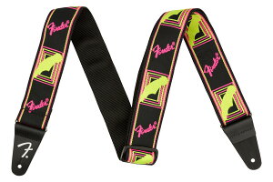 Fender Neon Monogrammed Strap Yellow/Pink �X�g���b�v �t�F���_�[