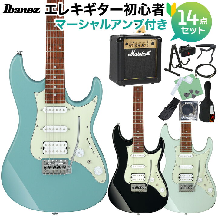 楽天市場】Ibanez AZES40 エレキギター初心者14点セット【マーシャル  