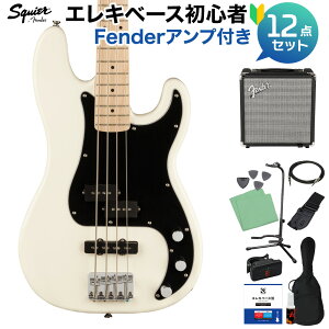 Squier by Fender Affinity Series Precision Bass PJ Black Pickguard Olympic White x[X S12_Zbg yFenderAvtz vVWx[X yS҃Zbgz