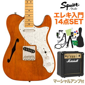 Squier by Fender Classic Vibe f60s Telecaster Thinline Natural GLM^[S14_Zbg y}[VAvtz eLX^[ XNC[ / XNCA yS҃Zbgz