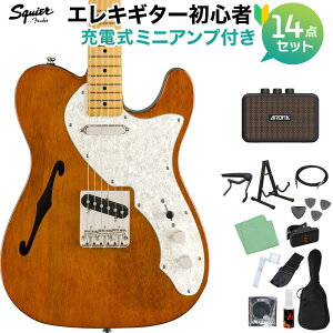 Squier by Fender Classic Vibe f60s Telecaster Thinline Natural GLM^[S14_Zbg y[d~jAvtz eLX^[ XNC[ / XNCA yS҃Zbgz