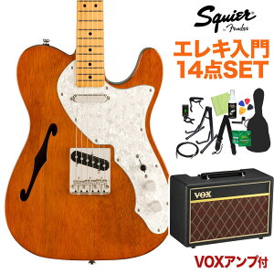 Squier by Fender Classic Vibe f60s Telecaster Thinline Natural GLM^[S14_Zbg yVOXAvtz eLX^[ XNC[ / XNCA yS҃Zbgz