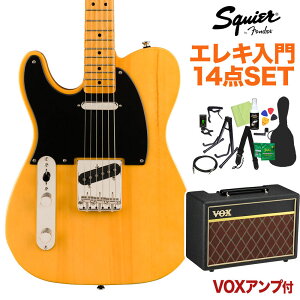 Squier by Fender Classic Vibe f50s Telecaster Left-Handed Butterscotch Blonde GLM^[S14_Zbg yVOXAvtz eLX^[ tgnh XNC[ / XNCA yS҃Zbgz