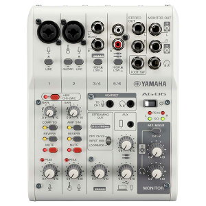 YAMAHA AG06 MK2 WhiteizCgj zMp~LT[ ~LVOR\[ EFuLXeBO~LT[ }n