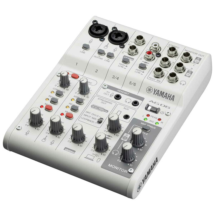 楽天市場】YAMAHA AG06 MK2 White（ホワイト） 配信用ミキサー 