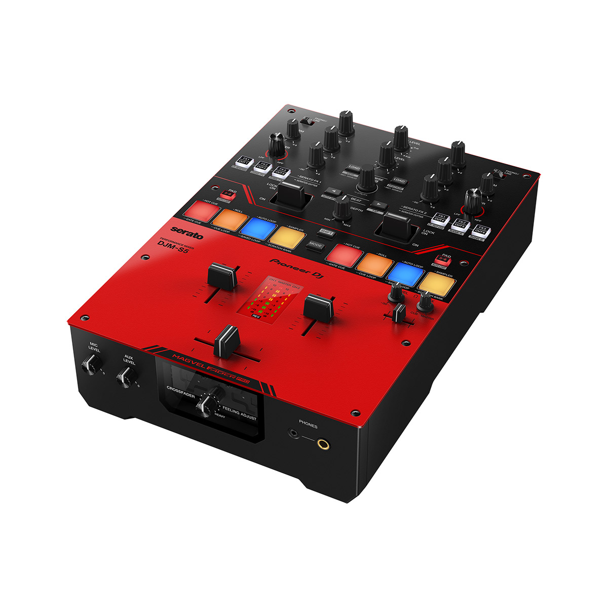 Pioneer DJ 最も信頼できる DJM-S5 Gloss red DJミキサー スクラッチスタイル 2ch 56%OFF