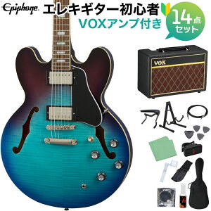 Epiphone ES-335 Figured BB �G���L�M�^�[���S��14�_�Z�b�g�yVOX�A���v�t���z �Z�~�A�R�M�^�[ �G�s�t�H�� ES335 �y���S�҃Z�b�g�z