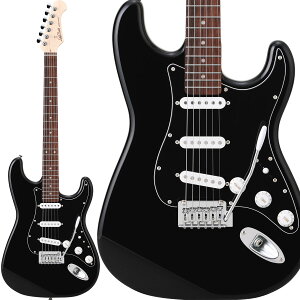 LaidBack LST-5-R-3S Vintage Black エレキギター ストラトタイプ ハムバッカー切替可能 アルダーボディ ブラック 黒 レイドバック