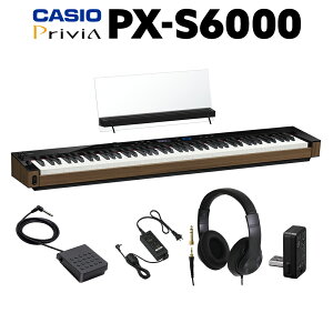 【10/26迄 4000円相当ヘッドホンプレゼント!】 CASIO PX-S6000 BK ブラック 電子ピアノ 88鍵盤 ヘッドホンセット カシオ PXS6000 Privia プリヴィア【WEBSHOP限定】