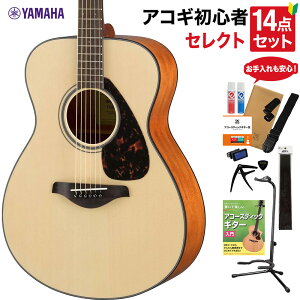 YAMAHA FS800 NT アコースティックギター 教本・お手入れ用品付きセレクト14点セット 初心者セット ヤマハ