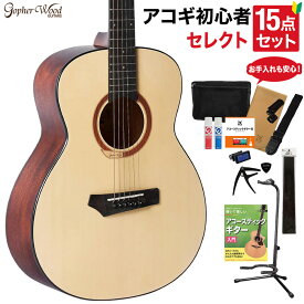 Gopher Wood Guitars i110s アコースティックギター 教本・お手入れ用品付きセレクト15点セット 初心者セット ミニギター GSミニサイズ ゴフェルウッドギターズ