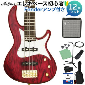 AriaProII RSB-42AR/5 SPK 5弦ベース初心者12点セット 【Fenderアンプ付】 アリアプロ2 【初心者セット】