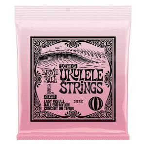 ERNiE BALL UKULELE BALL END NYLON STRINGS CLEAR W/ WOUND G EN LOW-G A[j[{[ P02330