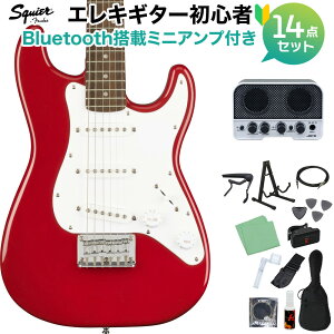 Squier by Fender Mini Stratocaster Dakota Red GLM^[S14_ZbgyBluetoothڃ~jAvtz XggLX^[ ~jTCY XNC[ / XNCA yS҃Zbgz