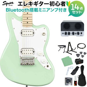 Squier by Fender Mini Jazzmaster HH Surf Green GLM^[S14_ZbgyBluetoothڃ~jAvtz WY}X^[ ~jTCY XNC[ / XNCA yS҃Zbgz