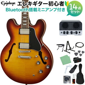 Epiphone ES-335 Figured Raspberry Tea Burst GLM^[S14_Zbg yBluetoothڃ~jAvtz Z~ARM^[ ES GstH yS҃Zbgz