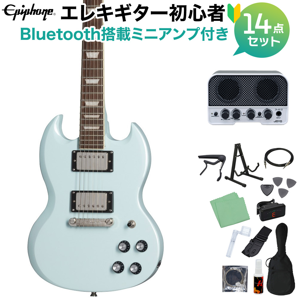Epiphone Power Players SG Ice Blue エレキギター初心者14点セット 【Bluetooth搭載アンプ付き】  7/8サイズ ミニギター 【エピフォン】 島村楽器