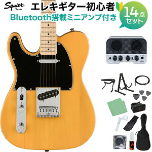 Squier by Fender Affinity Series Telecaster Left-Handed Butterscotch Blond GLM^[S14_Zbg yBluetoothڃ~jAvtz eLX^[ p XNC[ / XNCA yS҃Zbgz