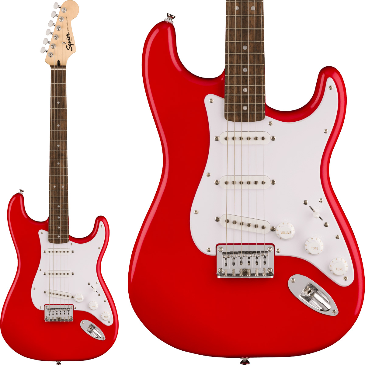 Squier by Fender SONIC STRATOCASTER HT Laurel Fingerboard White Pickguard Torino Red ストラトキャスター ハードテイル エレキギター 