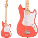 Squier by Fender SONIC BRONCO BASS Maple Fingerboard White Pickguard Tahitian Coral ショートスケール エレキベ…