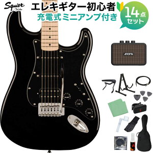 Squier by Fender SONIC STRATOCASTER HSS Black GLM^[S14_Zbgy[d~jAvtz XggLX^[ ubN  XNC[ / XNCA yS҃Zbgz