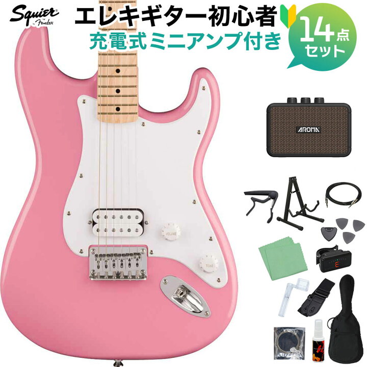 楽天市場】Squier by Fender SONIC STRATOCASTER HT Flash Pink エレキ 