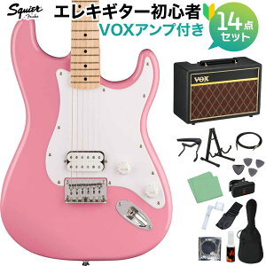Squier by Fender SONIC STRATOCASTER HT Flash Pink GLM^[S14_ZbgyVOXAvtz XggLX^[ n[heC 1PU XNC[ / XNCA yS҃Zbgz