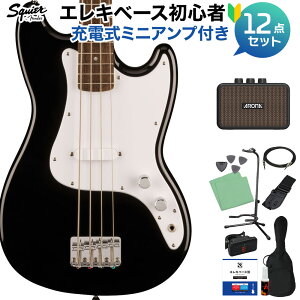 Squier by Fender SONIC BRONCO BASS Black x[XS12_Zbg y[d~jAvtz V[gXP[ [w XNC[ / XNCA yS҃Zbgz