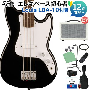 Squier by Fender SONIC BRONCO BASS Black x[X S12_Zbg yyňԔĂx[XAvtz V[gXP[ [w XNC[ / XNCA yS҃Zbgz