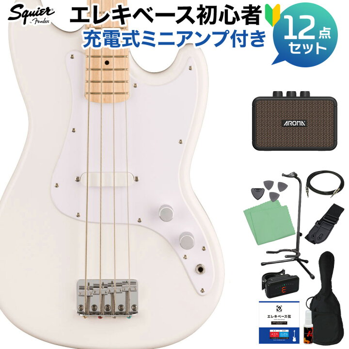 楽天市場】Squier by Fender SONIC BRONCO BASS Arctic White ベース 
