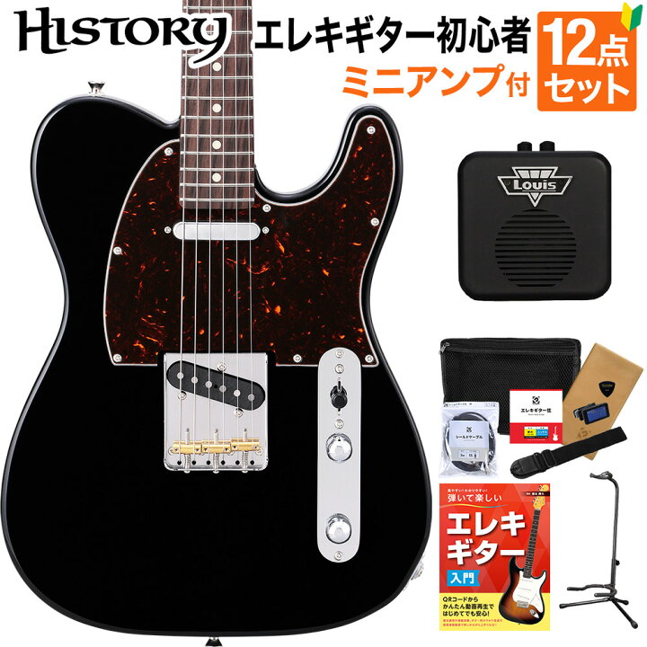 楽天市場】HISTORY HTL-Standard BLK Black エレキギター 初心者12点 