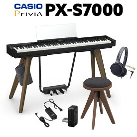 【8/31迄 4000円相当ヘッドホンプレゼント！】 CASIO PX-S7000 BK ブラック 電子ピアノ 88鍵盤 専用スツール・ヘッドホンセット カシオ PXS7000 Privia プリヴィア 【レビューで楽譜プレゼント】