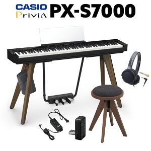 【10/26迄 4000円相当ヘッドホンプレゼント!】 CASIO PX-S7000 BK ブラック 電子ピアノ 88鍵盤 専用スツール・ヘッドホンセット カシオ PXS7000 Privia プリヴィア 【レビューで楽譜プレゼント】