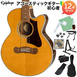 Epiphone J-200EC Studio Parlor Vintage Natural �A�R�[�X�e�B�b�N�M�^�[���S��12�_�Z�b�g �G���A�R �G�s�t�H��