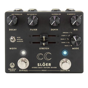 WALRUS AUDIO Sloer Stereo Ambient Reverb Black �R���p�N�g�G�t�F�N�^�[ ���o�[�u �u���b�N �E�H�����X�I�[�f�B�I